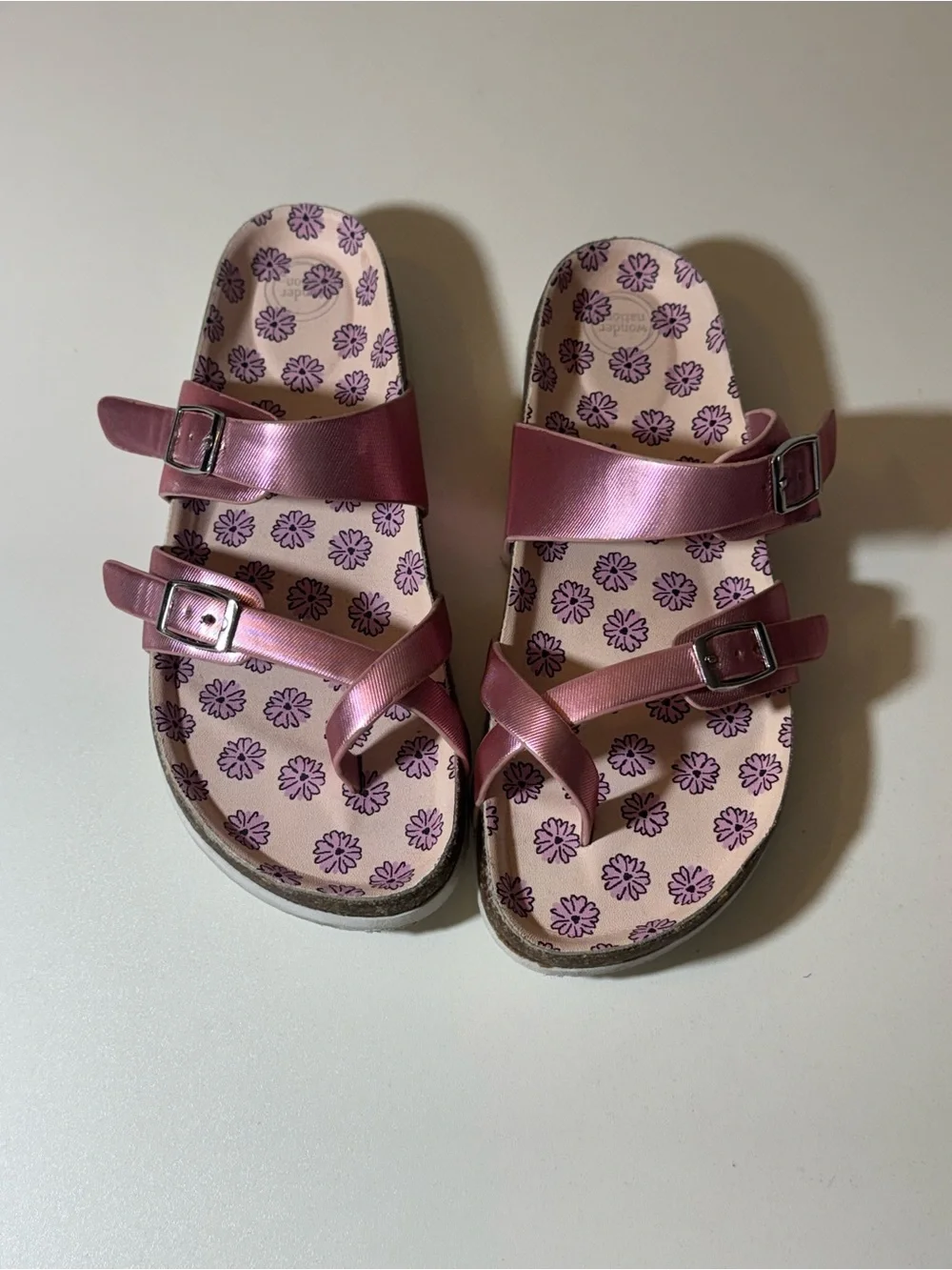 Kid’s Pink Double-Strap Comfort Sandals